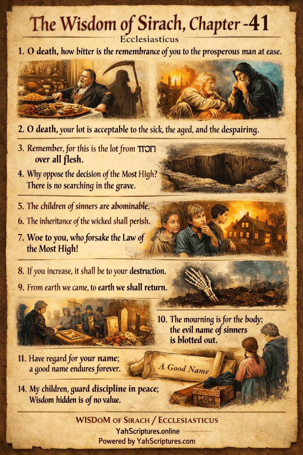 Ecclesiasticus XLI