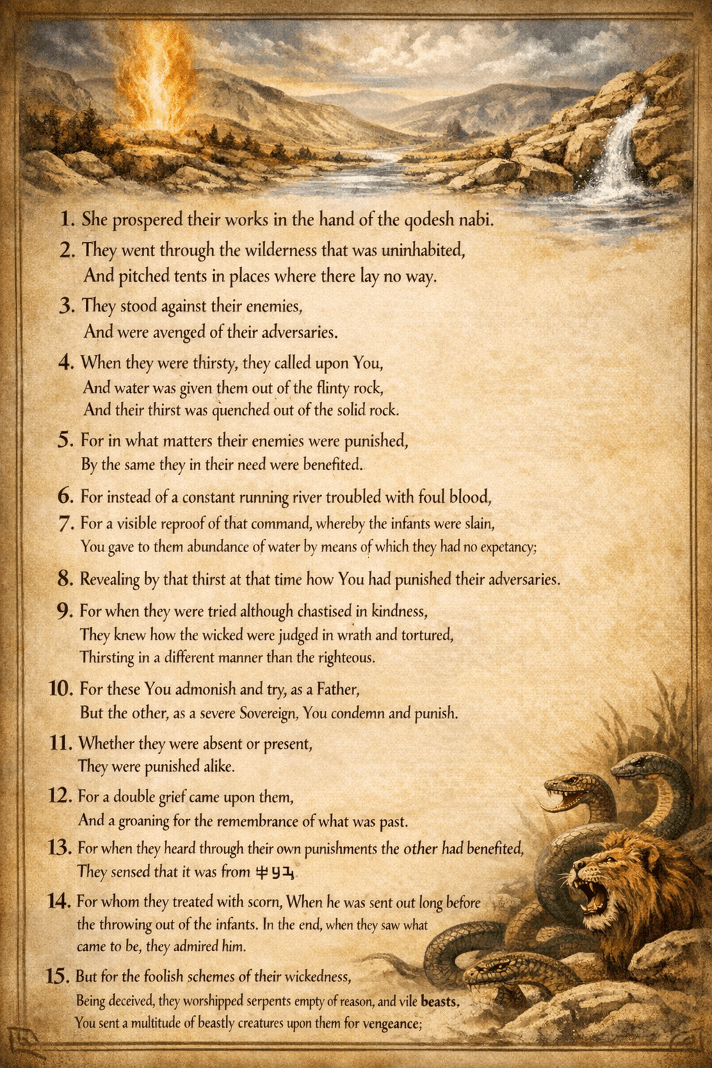 Wisdom Of Solomon&nbsp;XI