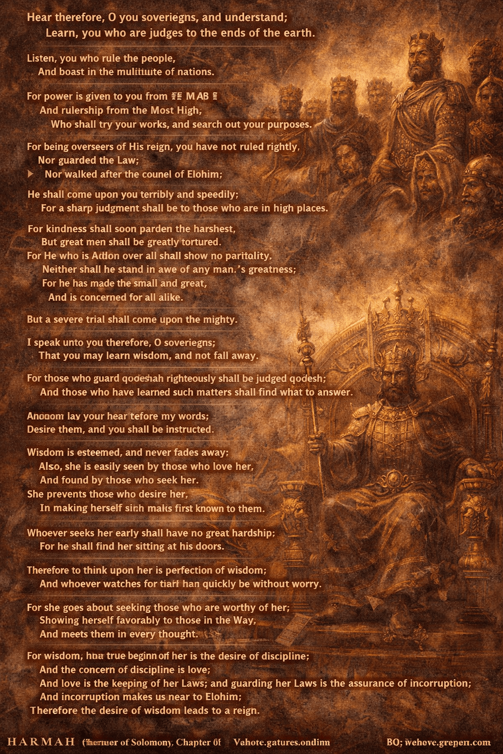 Wisdom Of Solomon&nbsp;VI