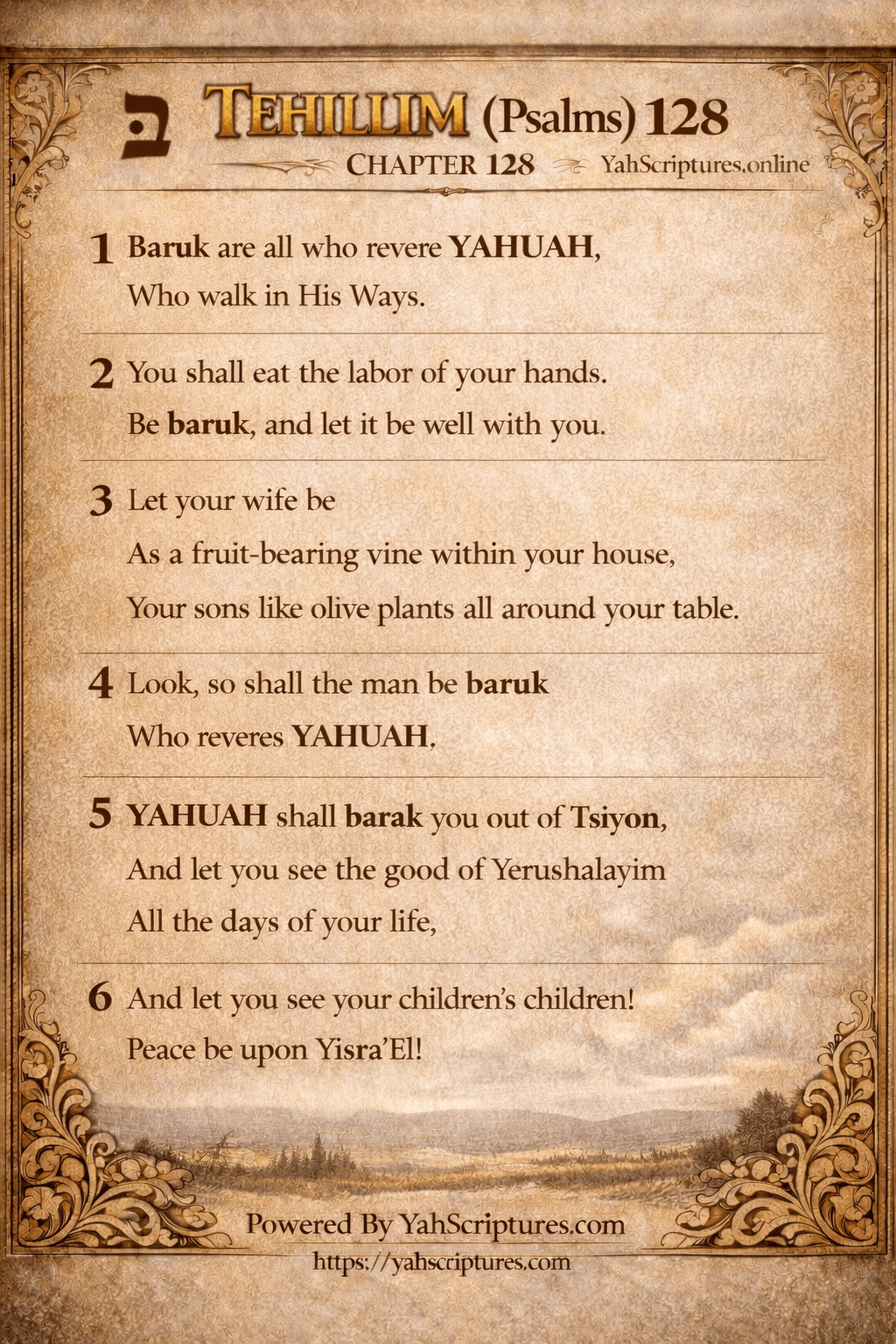 Psalm CXXVIII